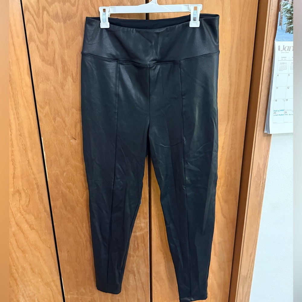 Black Faux Leather Leggings